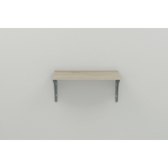 Полиця настінна Ferrum-decor Ханді 2 240x500x240 метал Сірий ДСП Сонома 16 мм (XND0018) Павлоград