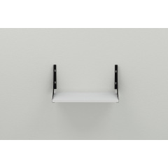 Полка настенная Ferrum-decor Ханди 2 240x700x240 металл Черный ДСП Белое 16 мм (XND0043) Стрый