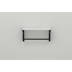 Полка настенная Ferrum-decor Юзиби 270x600x150 металл Черный ДСП Белое 16 мм (UZI0022) Первомайск