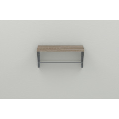 Полка настенная Ferrum-decor Комфи 260x600x240 металл Серый ДСП Сонома Трюфель 16 мм (KOM0040) Броды