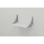Полка настенная Ferrum-decor Ханди 2 240x600x240 металл Серый ДСП Белое 16 мм (XND0036) Володарск-Волынский