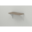 Полка настенная Ferrum-decor Ханди 2 240x700x240 металл Белый ДСП Сонома Трюфель 16 мм (XND0054) Михайловка