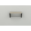 Полка настенная Ferrum-decor Комфи 260x700x240 металл Черный ДСП Сонома 16 мм (KOM0046) Орехов
