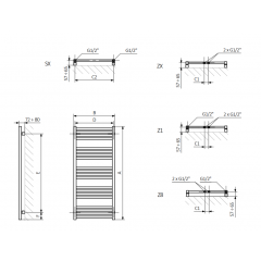 Полотенцесушитель электрический Terma Fiona 1140x530 White тен MOA Луцк