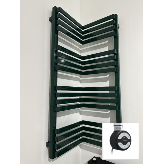 Полотенцесушитель электрический Terma INCORNER 1005x350 RAL 6005(зеленый) тен MOA