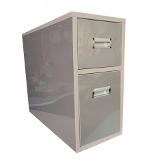 Тумба универсальная пластиковая см для туалета и ванной Mikola-M 30*58*63 Лями 5576 с двумя ящиками Серый Мукачево