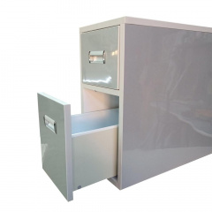 Тумба универсальная пластиковая см для туалета и ванной Mikola-M 30*58*63 Лями 5576 с двумя ящиками Серый Мукачево