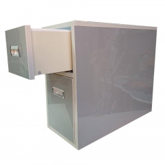 Тумба универсальная пластиковая см для туалета и ванной Mikola-M 30*58*63 Лями 5576 с двумя ящиками Серый Мукачево