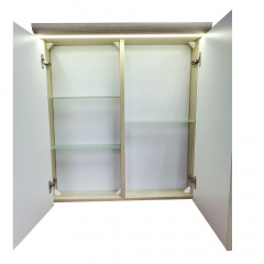 Зеркальный шкаф пластиковый Mikola-M Plastic 2.1 Скандинавское дерево 80 см Запорожье