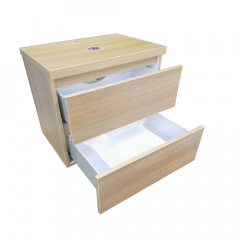 Подвесная пластиковая тумба The MIX Лями Wood 4236-oak mat ламинация под умывальник 50 см Дуб Новомосковск