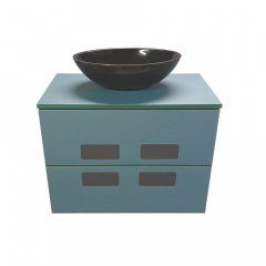 Тумба с раковиной Mikola-M TOKIO c HPL 3292 touch 120 см Синий Київ
