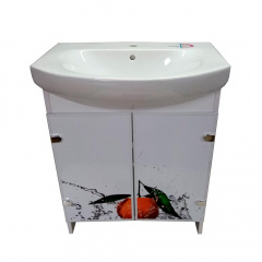 Тумба с умывальником Mikola-M Eco Green light Orange Солас 55 см Белый Запоріжжя