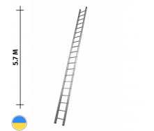 Лестница из алюминия приставная на 20 ступеней (профессиональная) Стандарт