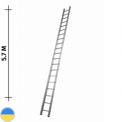 Лестница из алюминия приставная на 20 ступеней (профессиональная) Стандарт Николаев
