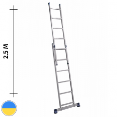 Двосекційна драбина 2 х 6 сходинок (універсальна) Стандарт Рівне