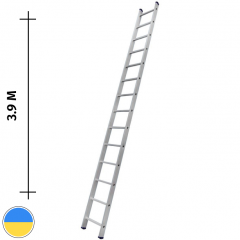 Алюмінієва односекційна драбина на 14 сходинок (універсальна) Стандарт Вінниця