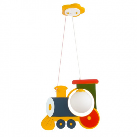 Люстра для детской комнаты Brille Паровоз 60W E27 Разноцветный