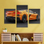 Картина из трех панелей KIL Art триптих Оранжевый Chevrolet Corvette Stingray 96x60 см (1409-32) Київ