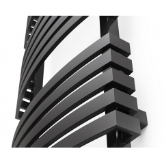 Рушникосушка комбінована Terma Kioto 870x480 Black mat (9005 mat) тен MOA + вентиль Integra Black mat Покровськ