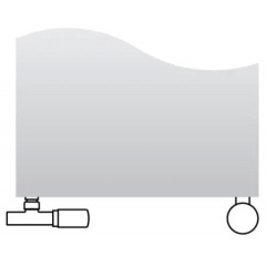 Полотенцесушитель комбинированный Terma Vivo 1150x500 White mat тен MOA + вентиль Unico White mat Вышгород
