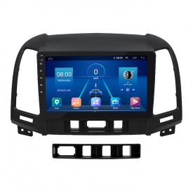 Штатная магнитола Lesko Hyundai Santa Fe II 2005-2010 9" 2/32Gb/ 4G/ Wi-Fi Premium GPS Android (9614-34401)