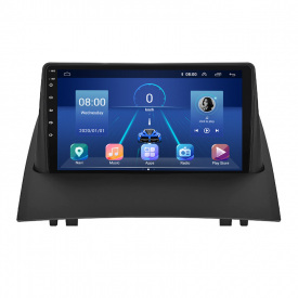 Штатная магнитола Lesko 9" Renault Megane II Рестайлинг 2006-2009 6/128Gb 4G Wi-Fi GPS Top (9825-46682)