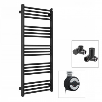 Полотенцесушитель комбинированный Terma Fiona 1140x530 Black mat тен MOA + вентиль Integra
