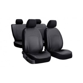 Авточехлы из эко кожи OPEL Corsa 2007-2014 Pok-ter Design Leather с черной вставкой
