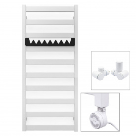 Рушникосушка комбінована Terma Vivo 1150x500 White mat тен MOA + вентиль Integra