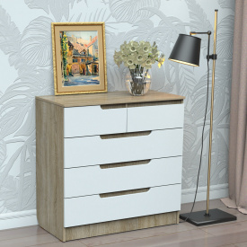 Комод Тиса Мебель 316 Дуб сонома Белый