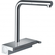 Смеситель кухонный Hansgrohe Aguno Select 250 2jet с вытяжным изливом Sbox, хром (73830000)