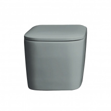 Унитаз подвесной Nic Design Semplice 55х37 см безободковый, с крышкой, cemento matt, выставочный экземпляр (003699047_005706047)