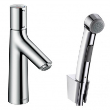 Смеситель для умывальника Hansgrohe Talis Select S 100 со сливным клапаном и гигиеническим гарнитуром, хром (72291000)