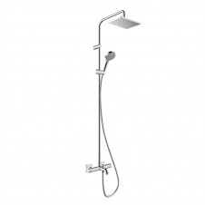 Душевая система Hansgrohe Vernis Shape Showerpipe 230 1jet EcoSmart с термостатом для ванны, хром (26098000)