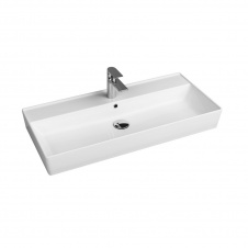 Умывальник подвесной Quarter Bath Cross Line 100x45, белый (72CL23100.00.1.3.01)