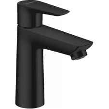 Смеситель для умывальника Hansgrohe Talis E 110 с донным клапаном pop-up, черный матовый (71710670)