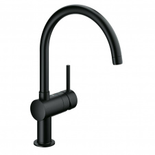 Смеситель кухонный однорычажный GROHE Minta, черный (32917KS0)