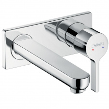 Смеситель для умывальника Hansgrohe Metris S скрытый монтаж, излив 225 мм, хром (31163000)