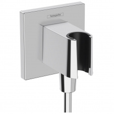 Шланговое подсоединение Hansgrohe FixFit Porter E с держателем, Chrome (26889000)