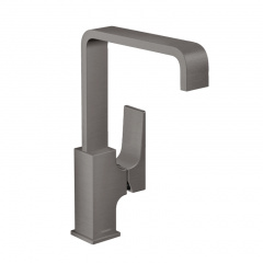 Смеситель для умывальника Hansgrohe Metropol 230 со сливным клапаном Push-Open, черный хром (32511340) Полтава