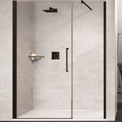 Душевая дверь Novellini Young G+F, стекло-Clear, профиль-черный матовый (Y2GFL117-1H) Охтирка