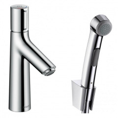 Смеситель для умывальника Hansgrohe Talis Select S 100 со сливным клапаном и гигиеническим гарнитуром, хром (72291000) Запоріжжя