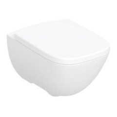 Унитаз подвесной Geberit Modo Rimfree в комплекте с крышкой, воронкообразный, закрытая форма, белый (502.827.00.1) Кропивницький