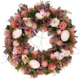 Декоративный венок подвесной Lilac Flowers Ø33cm Bona DP118235