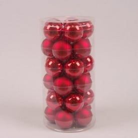 Шарики стеклянные Flora D-5,7 см. 30 шт.(44575)