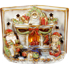 Керамический декор книга Merry Christmas с LED подсветкой 24х12.5х18см Bona DP69426