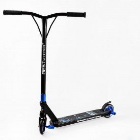 Самокат трюковый Best Scooter Skull Warrior HIC-система пеги алюминиевый диск и дека 100 кг Blue and black (106841)