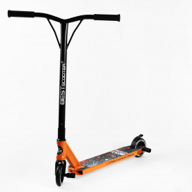 Самокат трюковый Best Scooter Skull Warrior HIC-система пеги алюминиевый диск и дека 100 кг Orange and blue (106843)