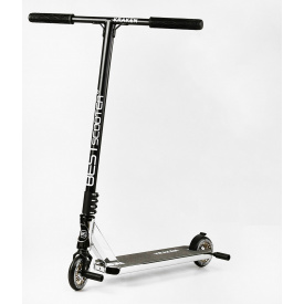 Самокат трюковый алюминиевый диск и дека Best Scooter Kraken HIC-система пеги 100 кг Black and white (112910)