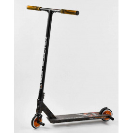 Самокат трюковый Best Scooter "CRASH" HIC-система, ПЕГИ, алюминиевый диск и дека Black/Orange (102306)